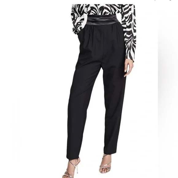 Ronny Kobo Black Alexandra Wool Pants - Picture 1 of 8